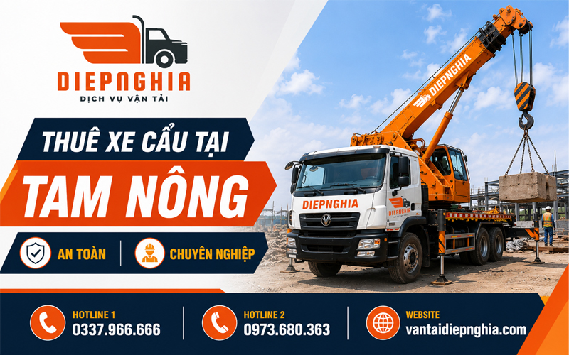 Dịch vụ cho thuê xe cẩu tại Tam Nông an toàn chuyên nghiệp Dịch vụ cho thuê xe cẩu tại Tam Nông an toàn chuyên nghiệp