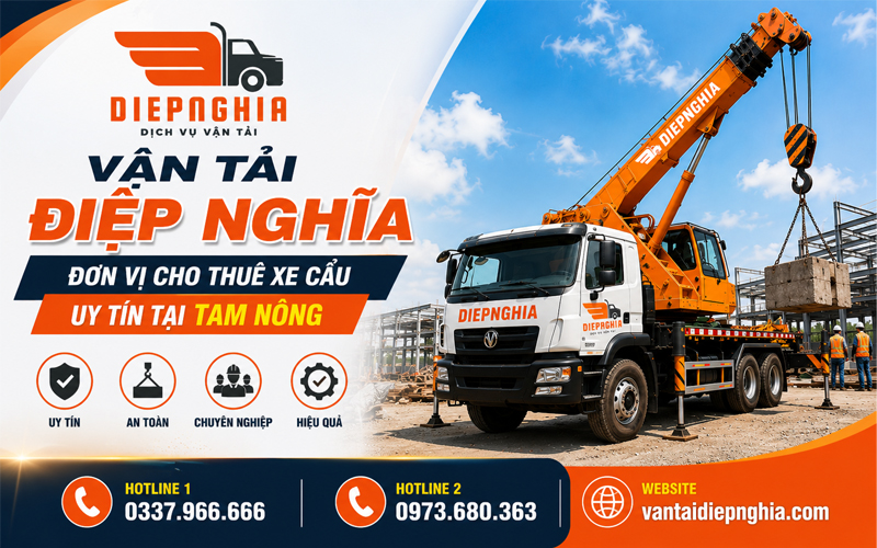 Vận Tải Điệp Nghĩa – Dịch vụ xe cẩu uy tín tại Tam Nông Vận Tải Điệp Nghĩa – Dịch vụ xe cẩu uy tín tại Tam Nông