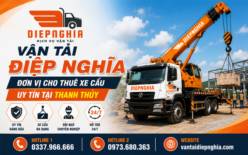Vận Tải Điệp Nghĩa – Dịch vụ xe cẩu uy tín tại Thanh Thủy