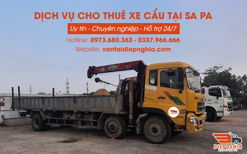 Dịch vụ cho thuê xe cẩu tại Sa Pa hỗ trợ nhanh chóng 24/7