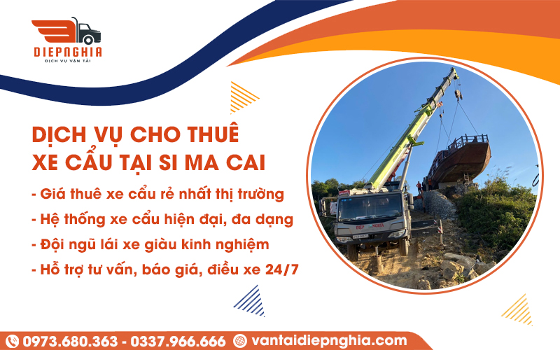 Dịch vụ cho thuê xe cẩu tại Si Ma Cai giá rẻ nhất thị trường