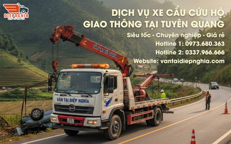 Dịch vụ xe cẩu cứu hộ giao thông tại Tuyên Quang siêu tốc