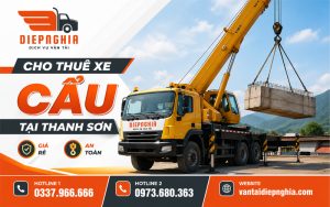 Dịch vụ cho chuê xe cẩu tại Thanh Sơn giá rẻ, an toàn