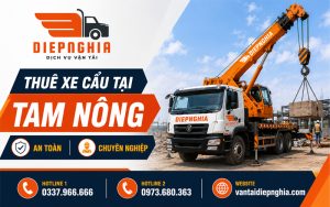 Dịch vụ cho thuê xe cẩu tại Tam Nông an toàn chuyên nghiệp